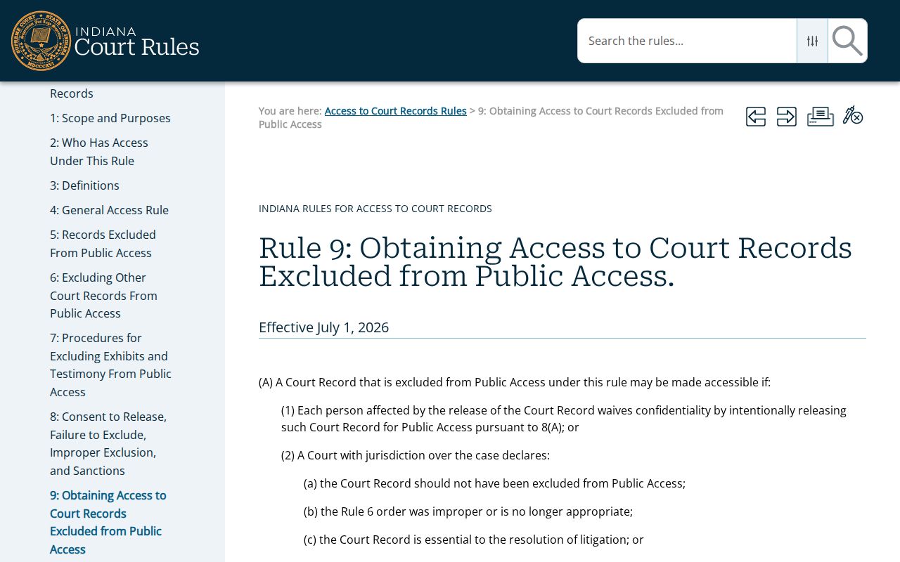Morgan County civil docket extraordinary access rule