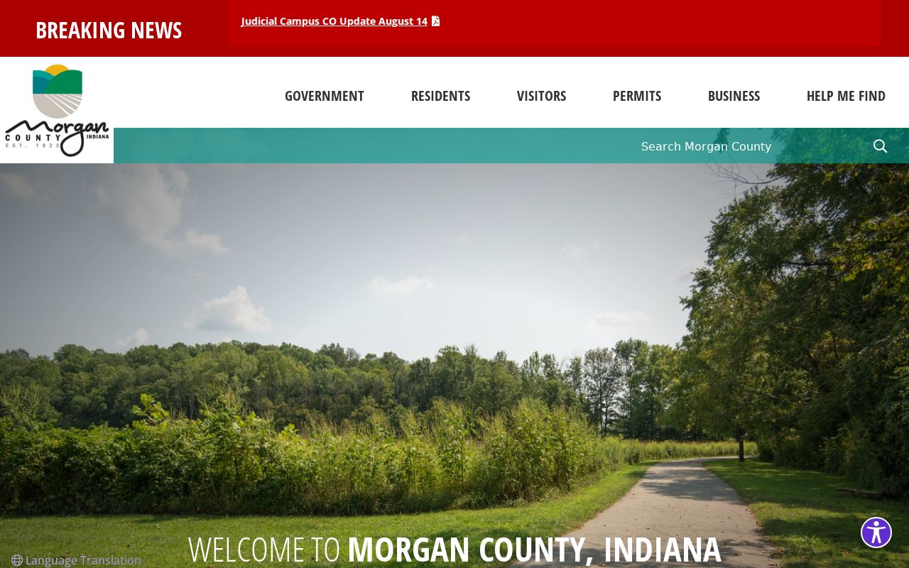 Morgan County court docket government records page